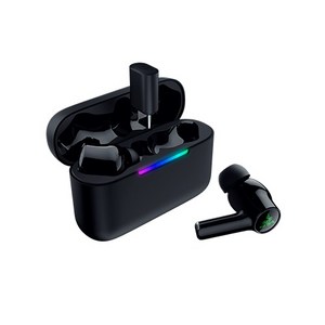 레이저 Hammerhead V3 HyperSpeed 노이즈캔슬링 무선 게이밍 블루투스 이어폰 2.4Ghz 호환 RZ12-0561, 블랙