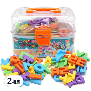 아이와 통 자석퍼즐 한글놀이, 2세트, 63피스