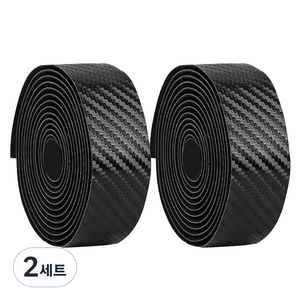 BTR 바테잎 핸들바 그립 테이프 원톤 세트, 블랙, 2세트