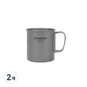 스노우라인 티타늄 머그컵 SN95UCW003 450ml, 혼합 색상, 2개