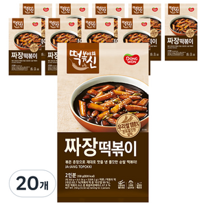 떡볶이의신 동원 짜장 떡볶이, 358g, 20개