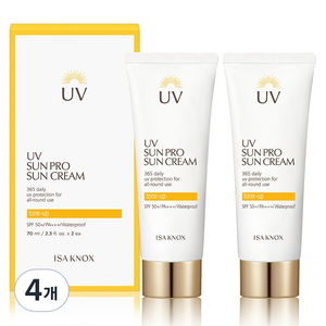 이자녹스 UV 선 프로 365 데일리 커버 SPF50+ PA+++, 70ml, 4개