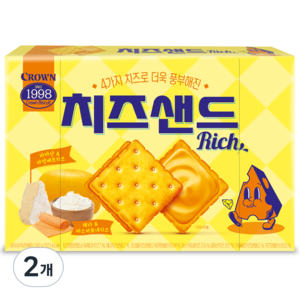 크라운 치즈샌드 리치, 180g, 2개