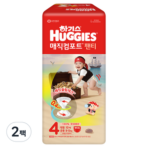 하기스 매직컴포트 팬티형 기저귀 대형 남여공용, 20매, 4단계