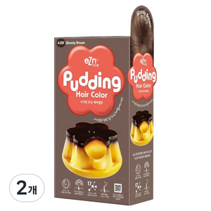 eZn 푸딩 셀프 염색제 젤형 140ml, 4.03F 우디 브라운, 2개