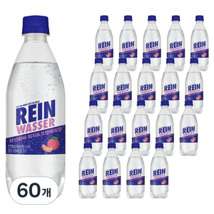 라인바싸 탄산음료 피치크랜베리 랜덤발송, 60개, 500ml