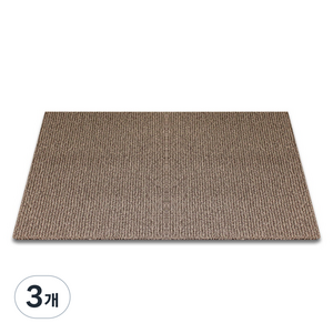 순수 코일 현관매트 120 x 60 cm 두께 12mm, 베이지 + 브라운, 3개