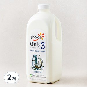 요플레 ONLY 3 플레인 요거트 대용량, 1.8L, 1개입, 2개