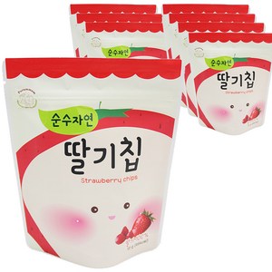 푸름맘 순수자연 딸기칩, 딸기맛, 8개, 13g