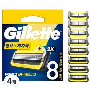 질레트 프로쉴드 면도날, 8개입, 4개