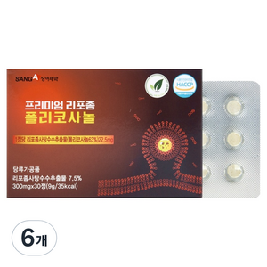 상아제약 프리미엄 리포좀 폴리코사놀 9g, 6개, 30정