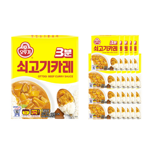 오뚜기3분 쇠고기카레, 200g, 24개