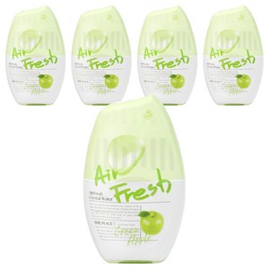 에어후레쉬 크리스탈워터 실내용 대용량 방향제 본품, 400ml, 5개, 그린애플향