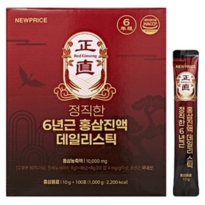 뉴프라이스 정직한 6년근 홍삼진액 데일리스틱, 100회분, 1개