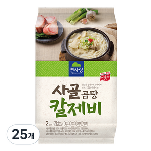 면사랑 사골 곰탕 칼제비 2인, 364g, 25개