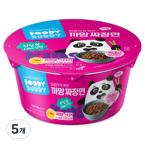 푸디버디 까망짜장면 컵, 91g, 5개