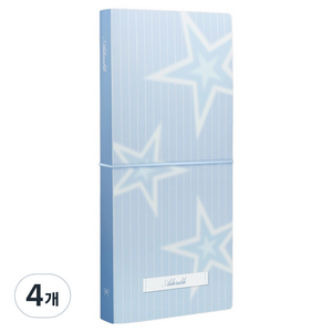 워너디스 어도러블 양면 키스컷 바인더 L, 별 블루, 4개, 20매