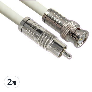 마하링크 국산 RCA TO BNC 5C 동축 케이블 고급형 화이트, MLZ-WCB150 15m, 2개