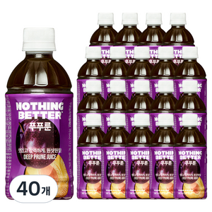 낫띵베럴 푸푸룬 푸룬주스, 340ml, 40개