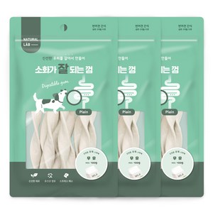 네츄럴랩 소화가 잘되는 껌 강아지 간식, 우유, 100g, 3개