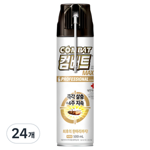 컴배트 프로페셔널 맥스 바퀴용 살충제, 500ml, 24개