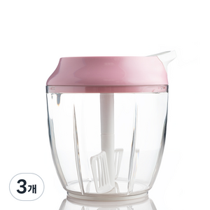 콩콩 차퍼 야채다지기 중형 900ml, 핑크, 3개