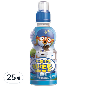 팔도 뽀로로 어린이음료 밀크맛, 235ml, 25개