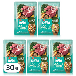 하림펫푸드 전연령 강아지 더리얼 밀 냉동 화식사료, 양, 60g, 30개