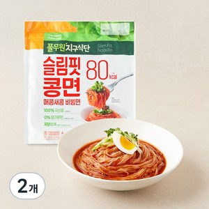 풀무원 지구식단 슬림핏 콩면 매콤새콤 비빔면 4인, 840g, 2개