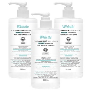 휘슬 반려동물 스킨헬스 허브4 약용 샴푸, 323ml, 3개