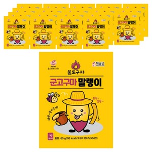불로구마 수제 군고구마 말랭이, 20개, 60g