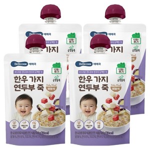 베베쿡 한우 가지 연두부죽 실온이유식 후기, 4개, 100g, 한우 + 가지 + 연두부 혼합맛