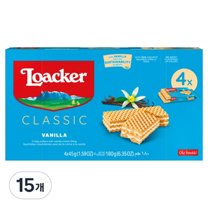 로아커 웨하스 클래식 바닐라, 180g, 15개