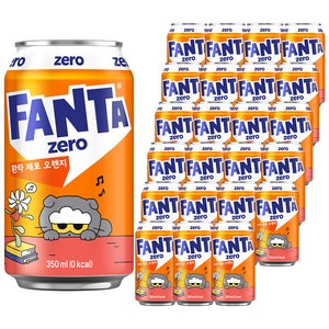 환타 제로 오렌지 탄산음료, 350ml, 24개 골드박스 특가