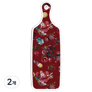 로엠디자인 양면 서빙도마 보드 5색다이아패턴, 5색다이아패턴 + 자주색플라워아트웍, 2개