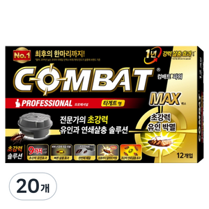 컴배트 파워 바퀴용 유인살충제 타게트형, 12g, 20개