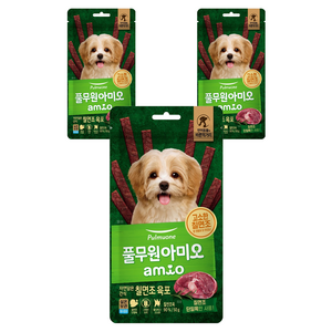 풀무원아미오 강아지 자연담은 육포, 칠면조 육포, 50g, 3개