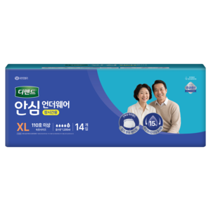 디펜드 남녀공용 안심 언더웨어 성인기저귀 장시간용, 특대형, 14개입, 1개