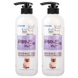 포켄스 포메라니안 전용 강아지 샴푸 앤 린스, 550ml, 1개입, 2개