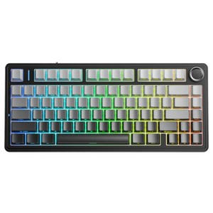 AULA 독거미 유무선 블루투스 기계식 키보드, Gradient Grey, F75, 리퍼축