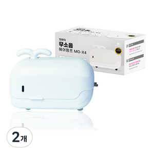 모비딕 무소음 2구 기포발생기 화이트 MO-X4, 2개