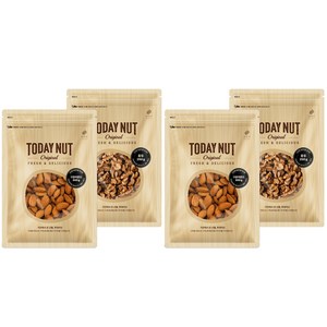투데이넛 구운아몬드 300g + 호두 250g, 2세트, 300 g + 250 g
