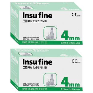 태창 인슈파인 인슐린 펜니들 32G 4mm, 2개, 100개입