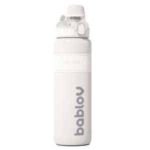 바블로브 보온보냉 원터치 스텐 텀블러, 밀크화이트, 650ml, 1개