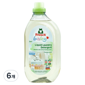 프로쉬 베이비 액상 세탁세제, 1.5L, 6개