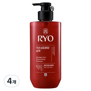 려 함빛 극손상 앤 영양 탈모증상완화 샴푸 플로럴 파우더리향, 480ml, 4개