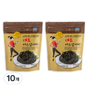 한아담식품 대표 미스 김자반, 40g, 10개