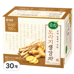 순작 도라지 생강차 티백, 700mg, 40개입, 30개