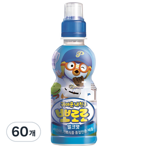 팔도 뽀로로 어린이음료 밀크맛, 235ml, 60개