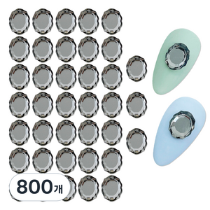 메이브라운 네일 대용량 미러스톤 8 x 10 mm, 블랙, 800개